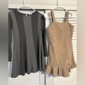 Gray and Tan Dresses bundle of 2 both size 12